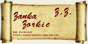 Žanka Zorkić vizit kartica
